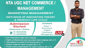 NTA NET COMMERCE/MANAGEMENT-MARKETING MANAGEMENT-DIFFUSION OF INNOVATION THEORY&PRODUCT LIFE CYCLE