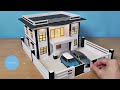 Making a modern residential building model  miniature house 22