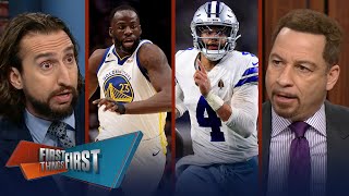 Draymond ejected for striking Nurkić, Bills deemed ‘dangerous’ & Dak’s MVP odds | FIRST THINGS FIRST
