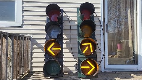 2 Different Types Of 4-section Flashing Yellow Arrow Signals.