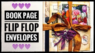 Ways To Use Book Pages - Book Page Flip Flop Envelope Junk Journal