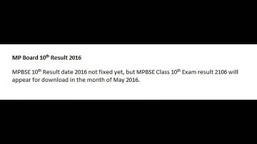 MP Board 10th Result 2016, MP Board 12th Result 2016 Date