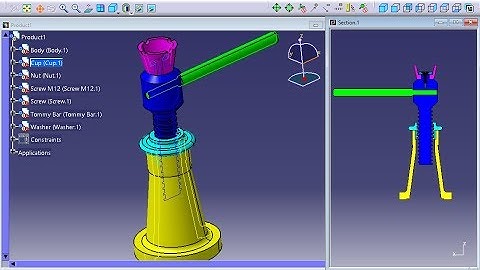 Screw Jack CATIA V5 Tutorial - Full Assembly & Drafting
