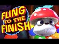 Fling to the Finish - MUSHROOM LEVEL!!! (2-Player Gameplay)