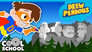 Super Drew SAVES MOUNT RUSHMORE FOR PRESIDENT'S DAY 🏔 | Cartoons for Kids