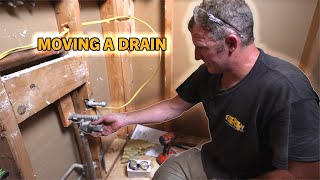 Moving a drain for a bathroom sink l PLAN LEARN BUILD