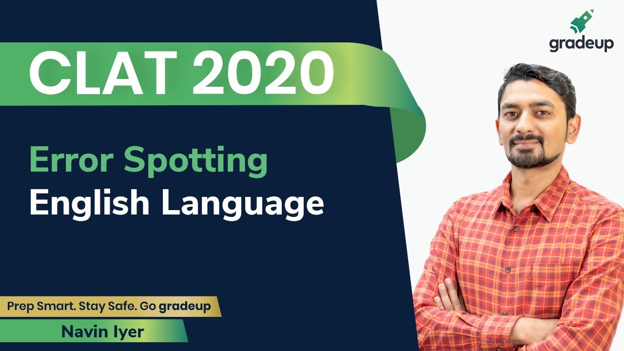 CLAT 2020 | Error Spotting for CLAT 2020 | English Language | Navin Iyer | Gradeup