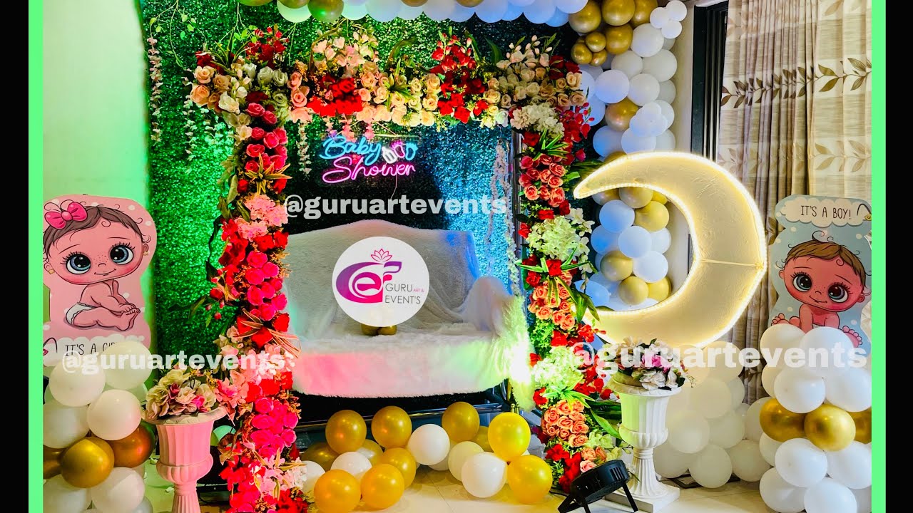 Baby shower unique Decoration Babyshower zula flowers 💐 decoration guruartevents YouTube