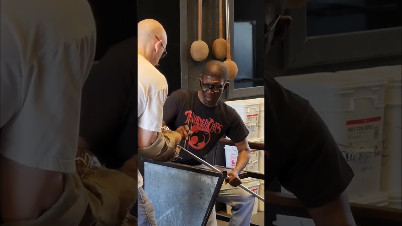 Glassblowing| An almost drop just to keep things interesting. 