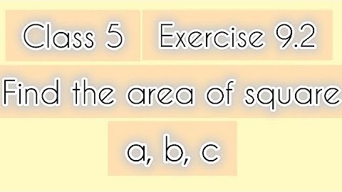 Class 5th|Mathematics|Chapter 9|Exercise 9.2|Finding the area of rectangle|Q.1-3|Perimeter and Area