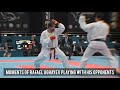Moments of Rafael Aghayev playing with his opponents