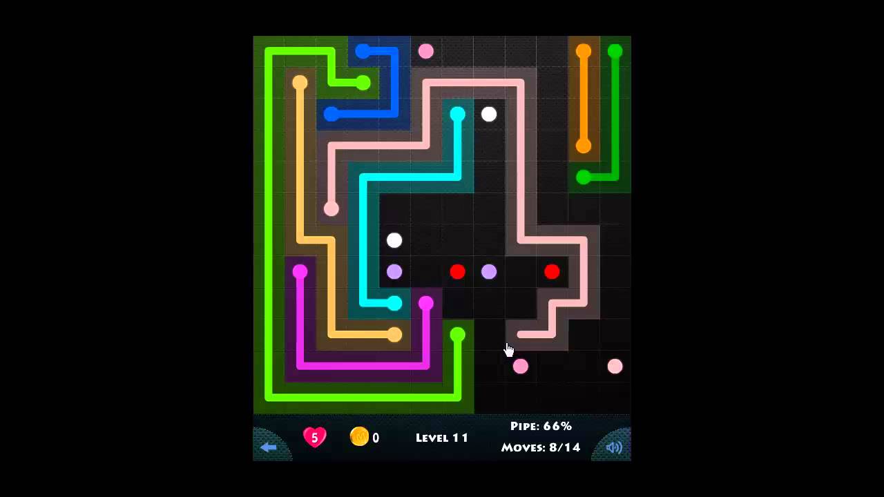 flow game facebook 12 x 12 mania level 11 Connect the dots YouTube