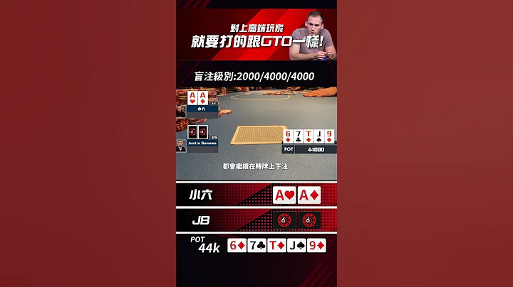對上高端玩家 就要打個跟GTO一樣! #shorts #小六德州撲克 #SixPoker - 天天要聞