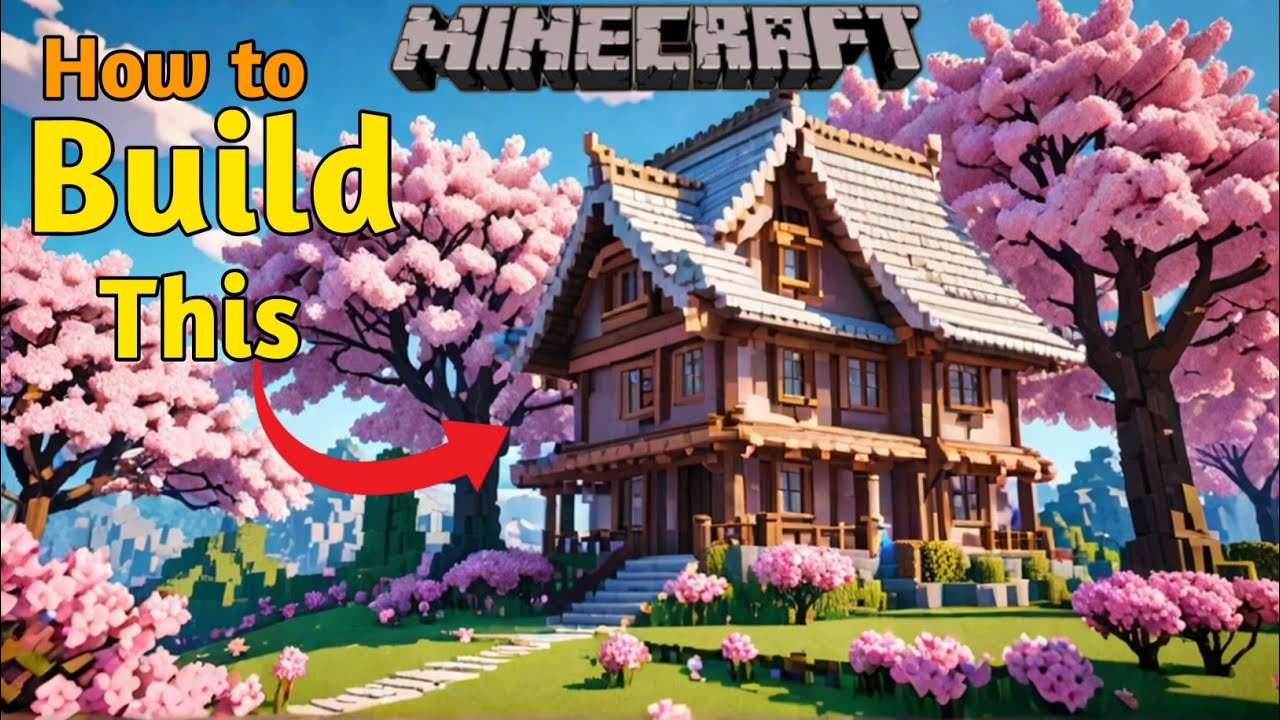 How to Build Cherry Japanese House | Minecraft Tutorial - YouTube