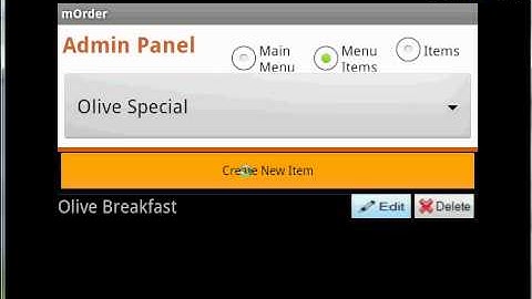 mOrder: Android Application for Restaurant Ordering System (Admin Panel)