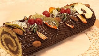Рулет-торт "Рождественское полено"/Roll-cake "Christmas log"