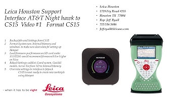 Video1 of 3:  Interface  Hotspot Wi-fi 4g to Leica CS15 DC - Backup of Jobs, Settings & Format CS15