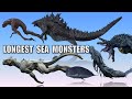 25 LONGEST Sea Monsters + Size Comparison