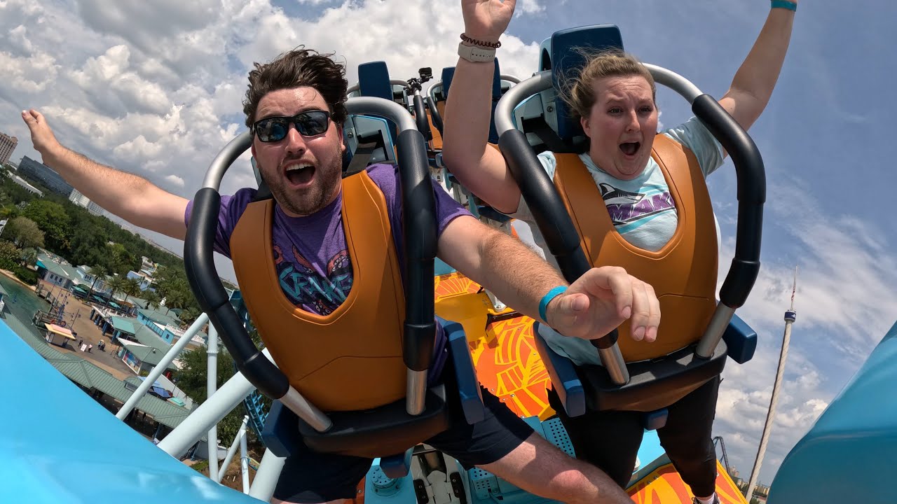 Reverse POV: Pipeline: the Surf Coaster at SeaWorld Orlando