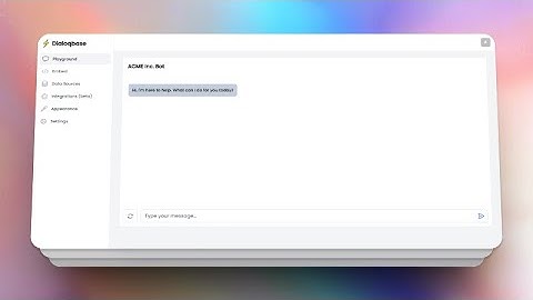 Dialoqbase Demo v0.0.1