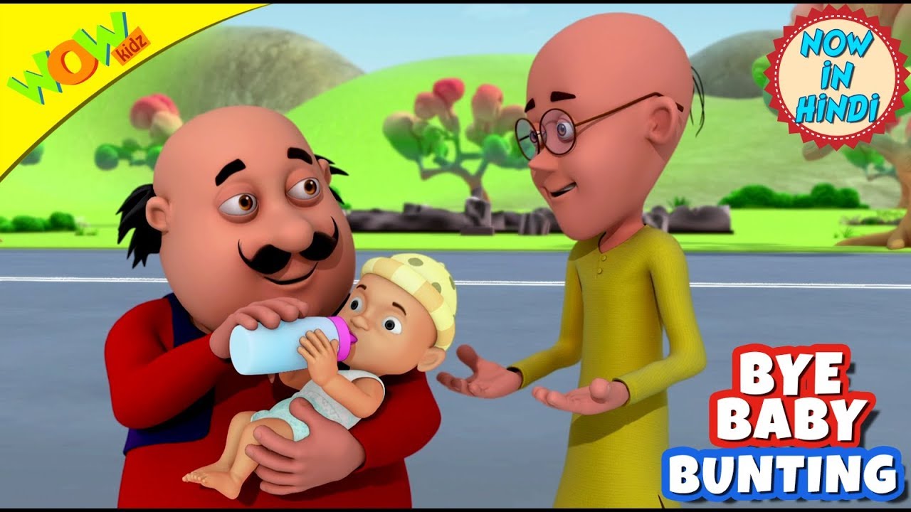 Bye Baby Bunting  3D Animated Kids Songs  Hindi Songs for Children  Motu Patlu  WowKidz