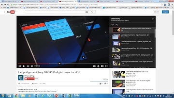 Lamp alignment for Sony SRX-R320