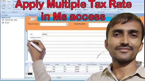 How to apply multiple tax rate in ms access in hindi and english