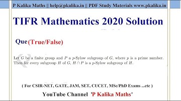 TIFR 2021 Mathematics: Part B, Que. 15 Solution: True or False || Based on Sylow Subgroup