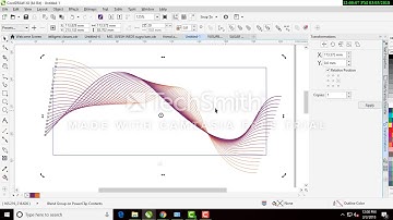 Corel Draw x7 x8 simple wave design