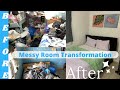 Extreme room deep clean and transformation| Come clean and transform my depression room with me 👀