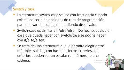 Curso MATLAB 4 Estructuras de control en MATLAB, IF ELSEIF, SWITCH Y SECUENCIA