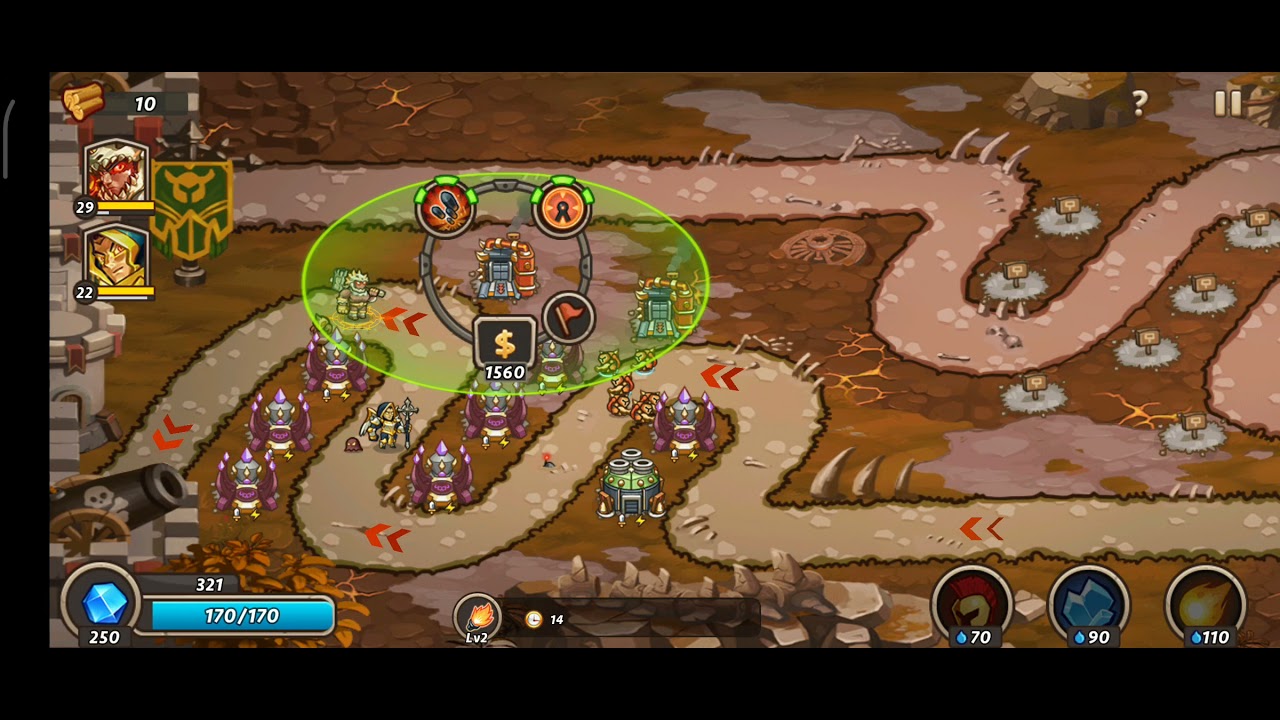 castle td 2 ,best strategy for arena lv 5