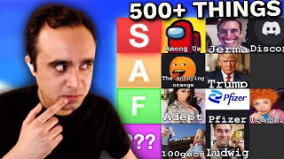 Squeex made a tier list of EVERYTHING (Ranking 550 random things)