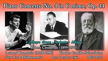 Saint-Saëns: Piano Concerto No. 4, R. Casadesus & Bernstein (1961) サン＝サーンス ピアノ協奏曲第4番 R. カサドシュ
