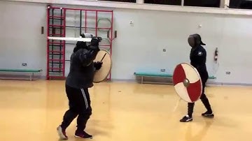 Sword and Shield sparring Tom vs Mike