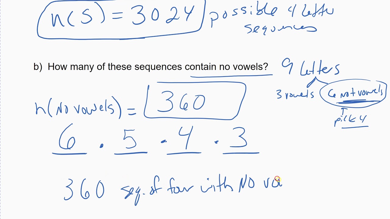 6 3 part one vidoe 3 sequences of letters or numbers examples - YouTube