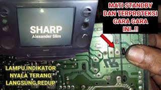 TV Sharp Alexander Slim mati terproteksi, mati standby