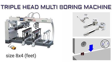 TRIPLE HEAD MULTI BORING MACHINE | MB303I | WOOD DECOR MACHINERY | # SOLWOOD | # HOLYTEK |
