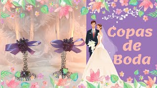 COPAS DE BODA FACILES Y RÁPIDAS. DIY ÚLTIMO MINUTO. DECORACIÓN NUPCIAL. BRINDIS. DIY. by Calina Manualidades Màgicas 163 views 1 year ago 12 minutes, 19 seconds