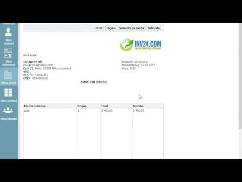 Video: Kuidas Arve Väljastada 2017. Aastal
