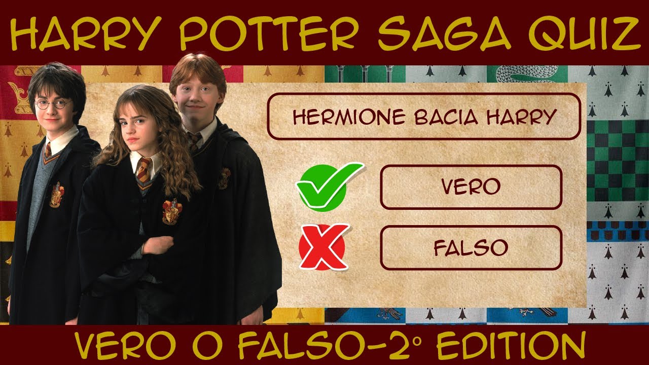 Harry Potter Game Vero o Falso Quiz Di che casata sei? Mago o