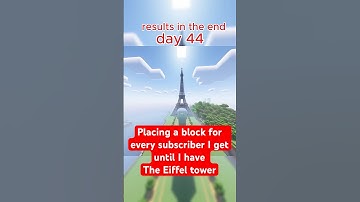 DAY 44 placing a block for every subscriber until i have the eiffel tower #minecraft #sweetpenguin62