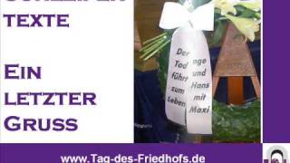 Tag des Friedhofs Schleifentexte