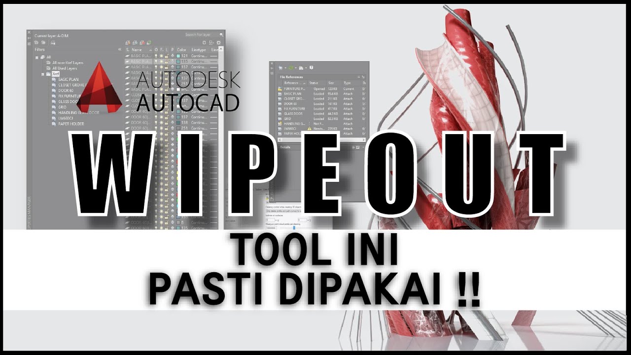 AutoCAD Tutorial Bahasa Indonesia - WIPEOUT - YouTube