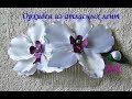 Орхидея из атласных лент МК / Orchid fabric DIY / PAP Orquídea de fitas de Gorgurão