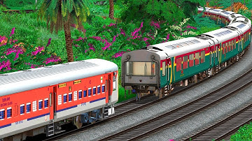 LHB RED COUPLING LHB VISTADOME | BUMPY RAILROAD | RAILWORKS 3 | INDIAN TRAIN SIMULATOR GAMEPLAY