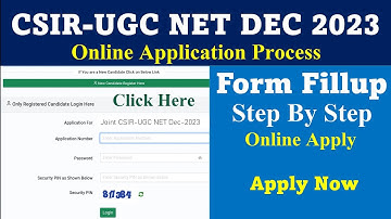 CSIR-UGC NET Form Fillup Dec 2023 // Step by Step Online Application Process // Apply Now