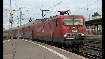 EX DB / MEG Class 143310 Seen Working A Freight Train Passing At Bremen Hauptbahnhof On 04/06/2025