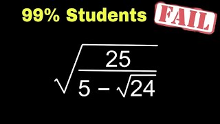 99% Students Fail | A Nice Square Roots Problem | Can You Solve This ?