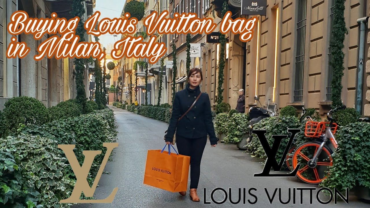 Buying a Louis Vuitton bag in Milan, Italy 